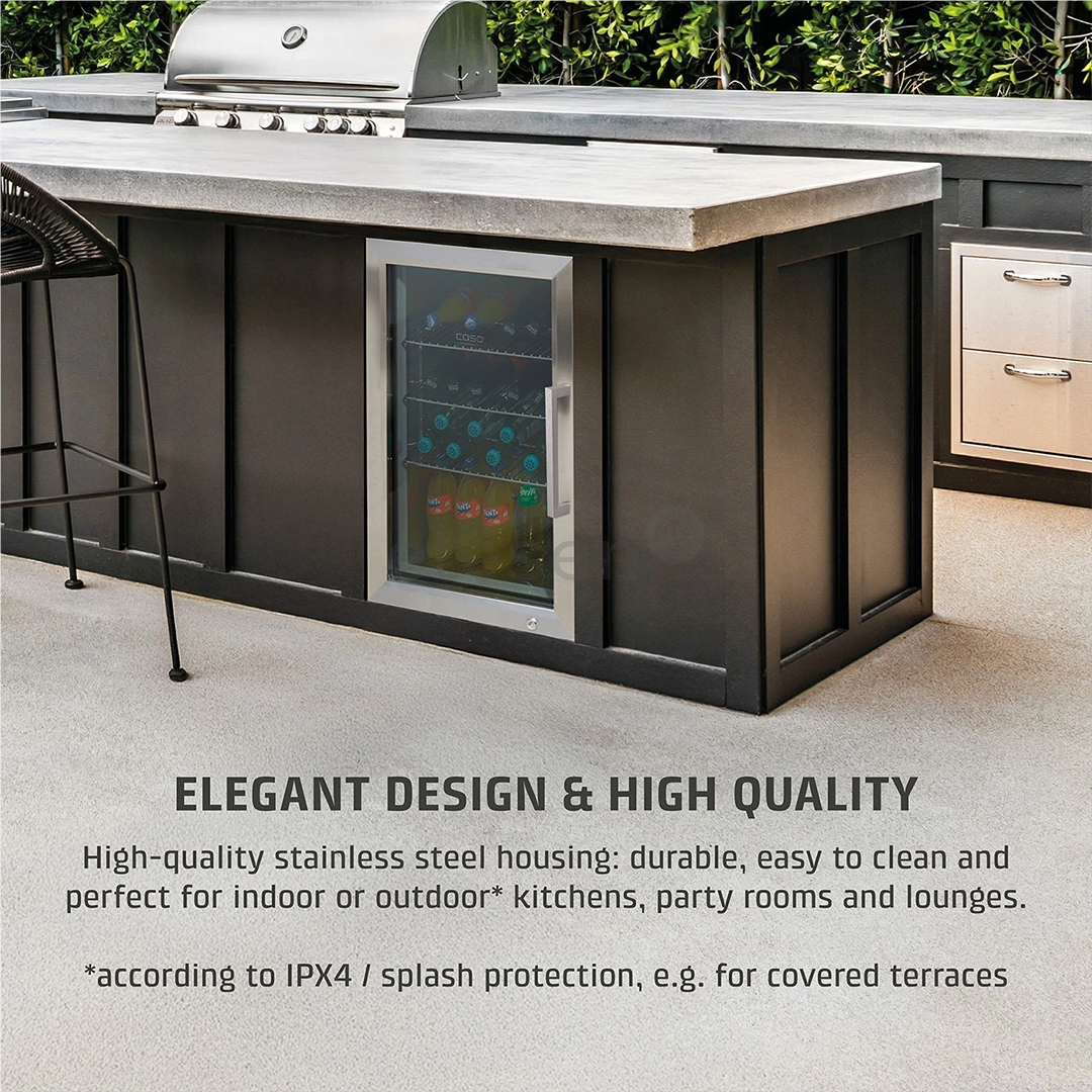 Caso BBQ Cooler S-L, 63 L, aukštis 68 cm, nerūdijančio plieno - Šaldytuvas