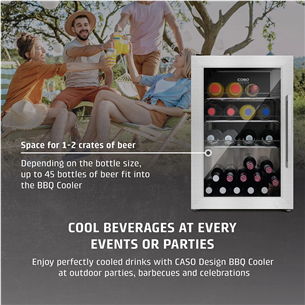 Caso BBQ Cooler S-L, 63 L, aukštis 68 cm, nerūdijančio plieno - Šaldytuvas