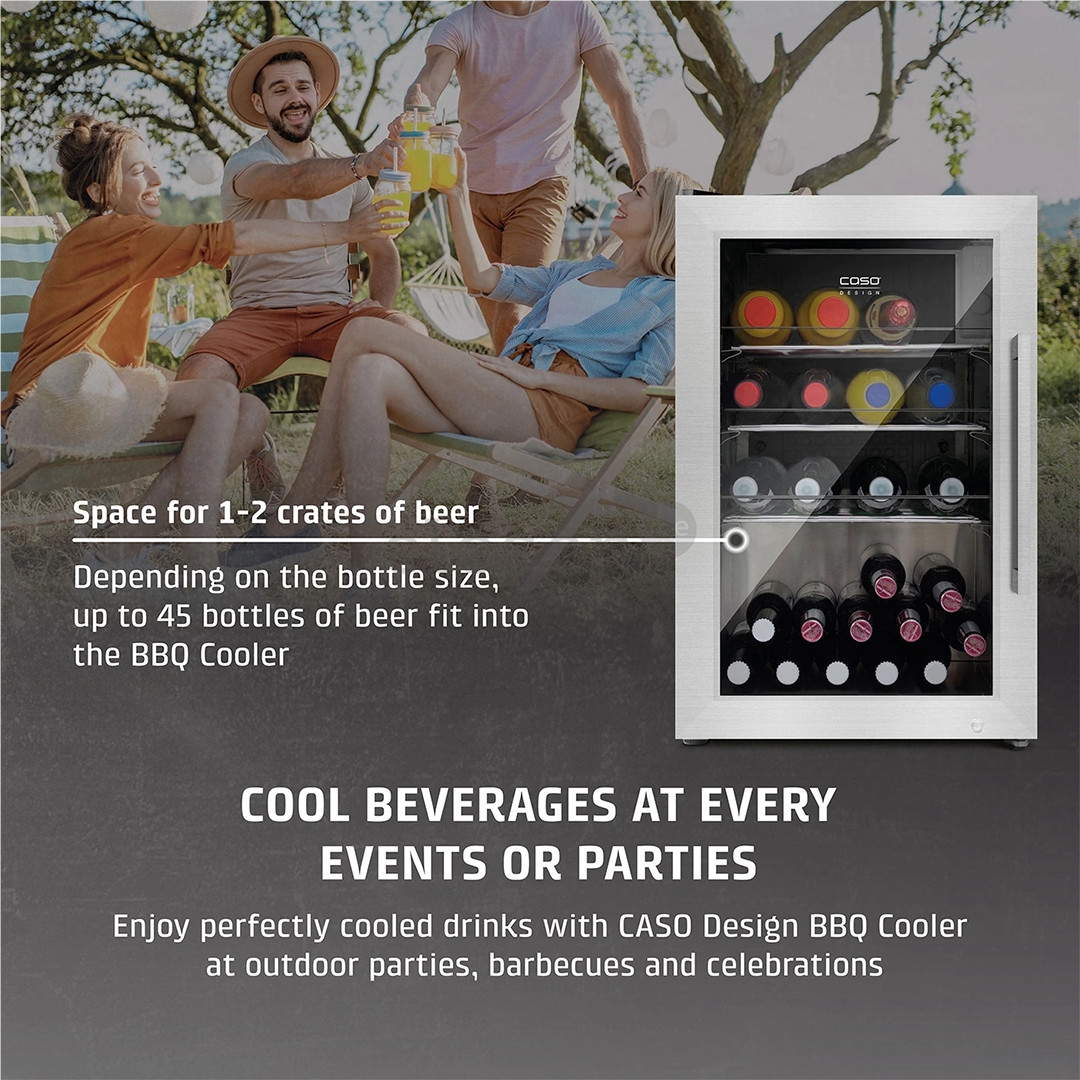 Caso BBQ Cooler S-L, 63 L, height 68 cm, stainless steel - BBQ cooler