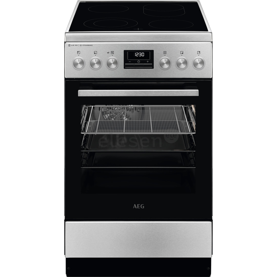 AEG SteamBake, 58 L, width 50 cm, stainelss steel - Ceramic cooker