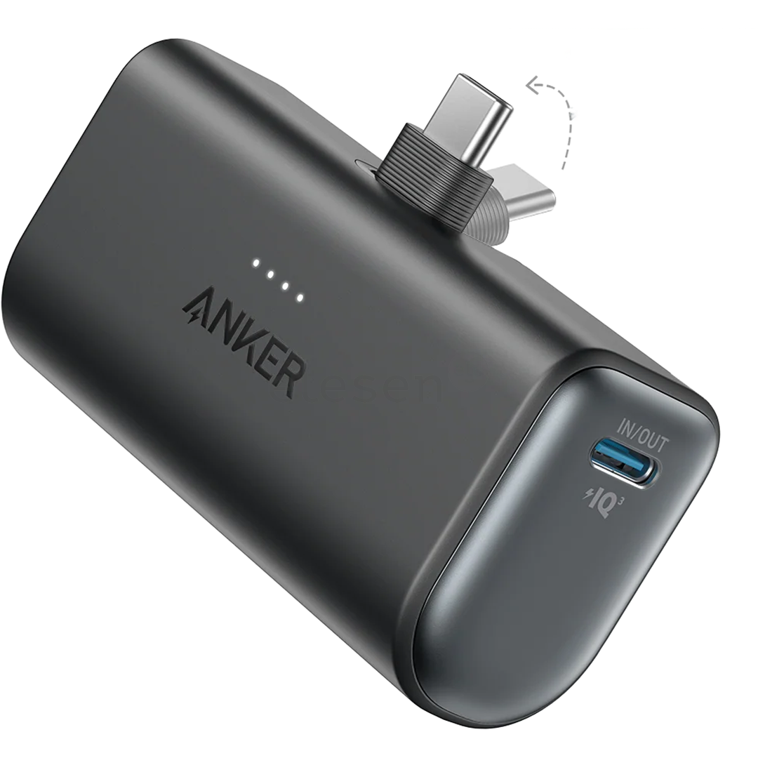 Anker Nano Power Bank, 22,5 W, 5000 mAh, juoda - Išorinė baterija