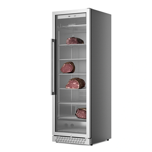 Caso DryAged Master 380 Pro, 380 L, height 186 cm, black/stainless steel - Maturing cabinet