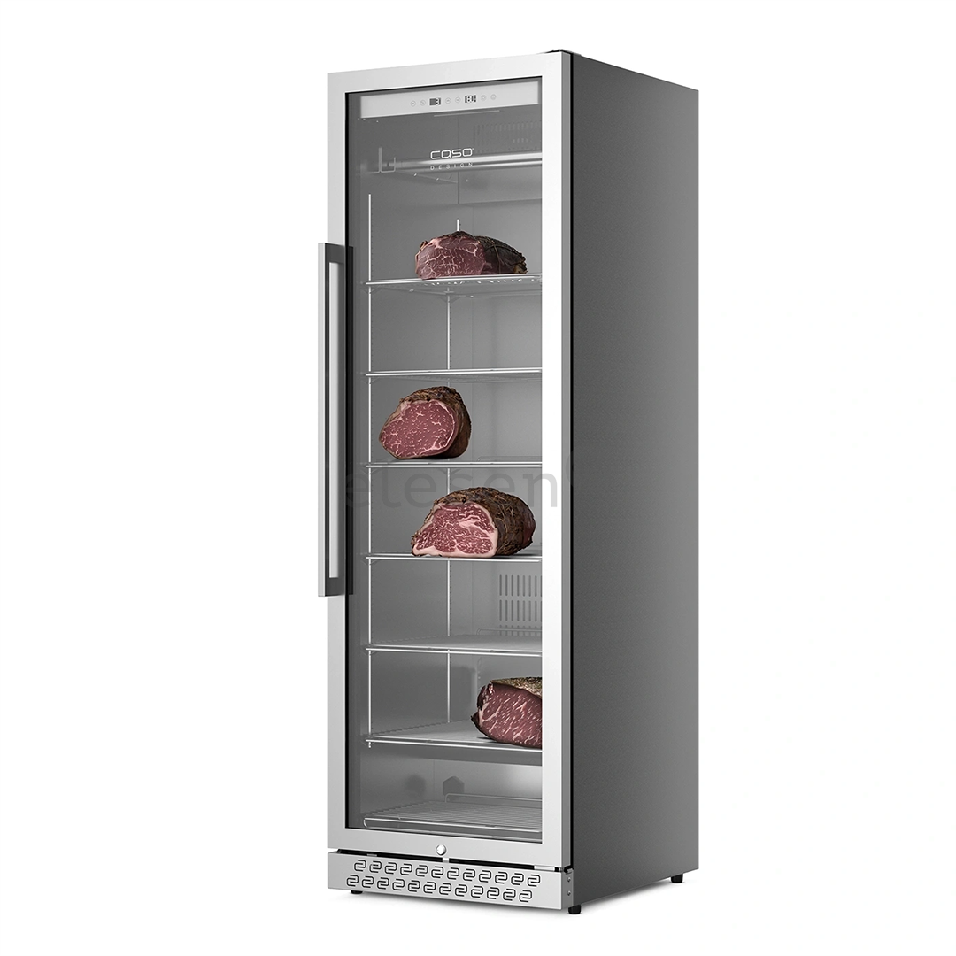 Caso DryAged Master 380 Pro, 380 L, height 186 cm, black/stainless steel - Maturing cabinet