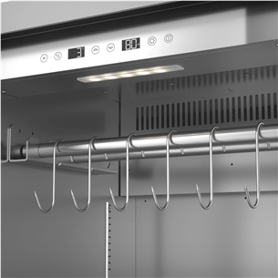 Caso DryAged Master 380 Pro, 380 L, height 186 cm, black/stainless steel - Maturing cabinet