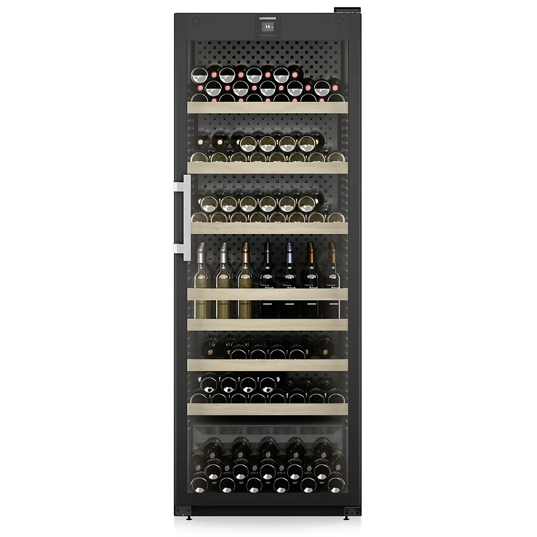 Liebherr Perfection, 284 buteliai, aukštis 205 cm, juodas - Vyno šaldytuvas
