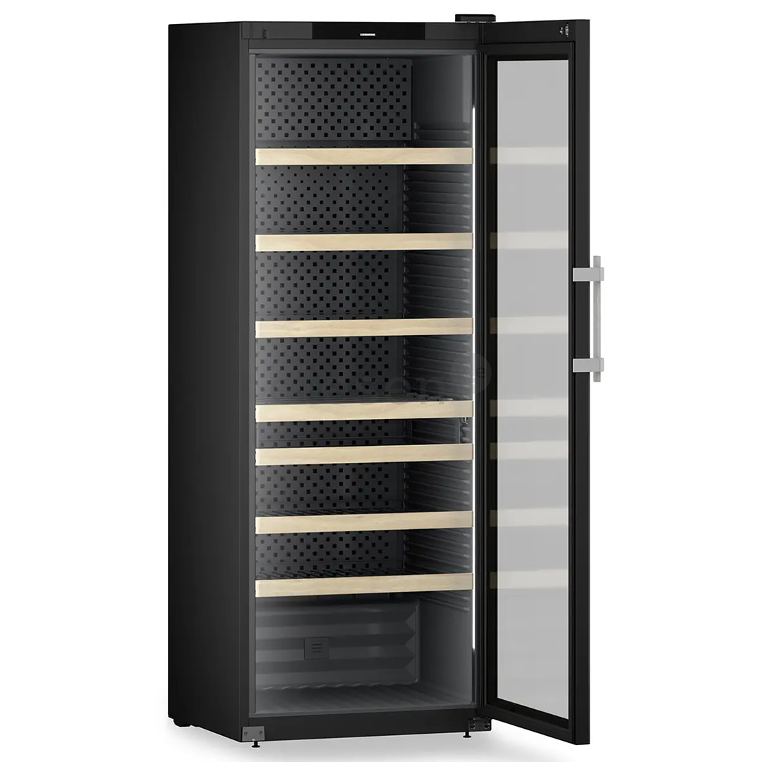 Liebherr Perfection, 284 бутылки, высота 205 см, черный - Винный шкаф