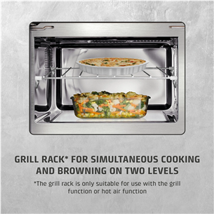 Caso MG 20 Ceramic menu, 800 Вт, нерж. сталь/черный - Микроволновая печь с функцией гриля