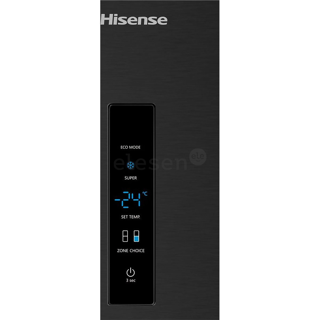 Hisense, NoFrost, 495 L, 200 cm, juodas - Šaldytuvas