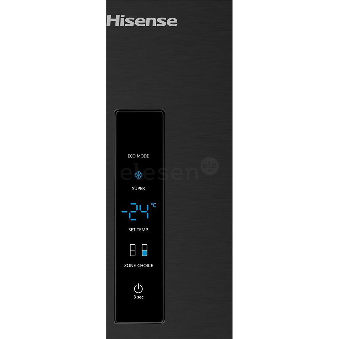 Hisense, NoFrost, 495 L, 200 cm, juodas - Šaldytuvas