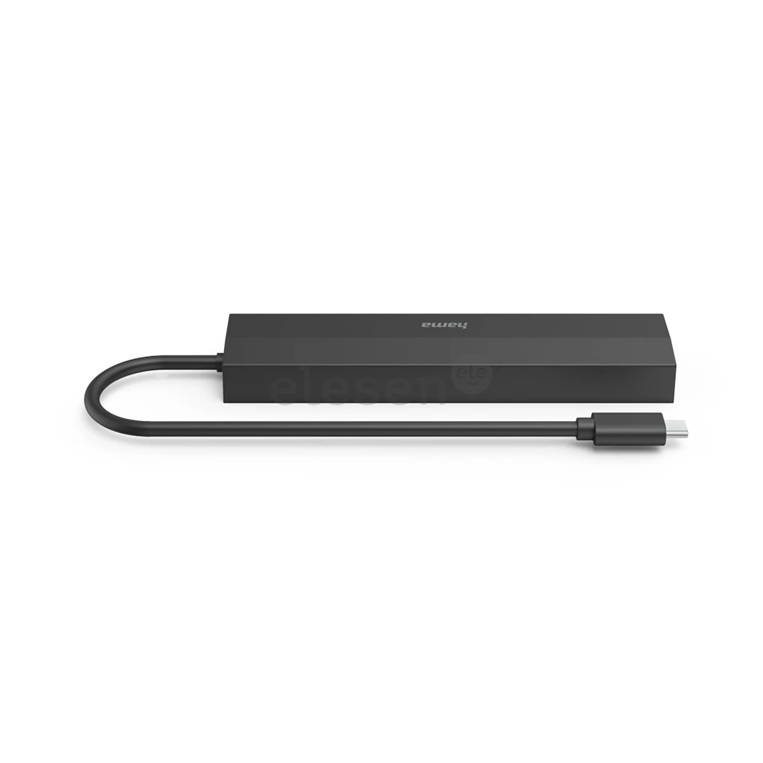 Hama USB-C Hub, 3x USB-A 3.2 Gen 1, USB-C, HDMI, LAN, black - USB hub