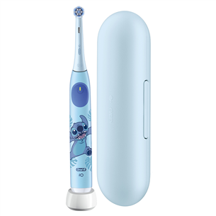 Braun Oral-B iO Kids, Disney, Stitch, mėlynas - Elektrinis dantų šepetėlis + kelioninis dėklas