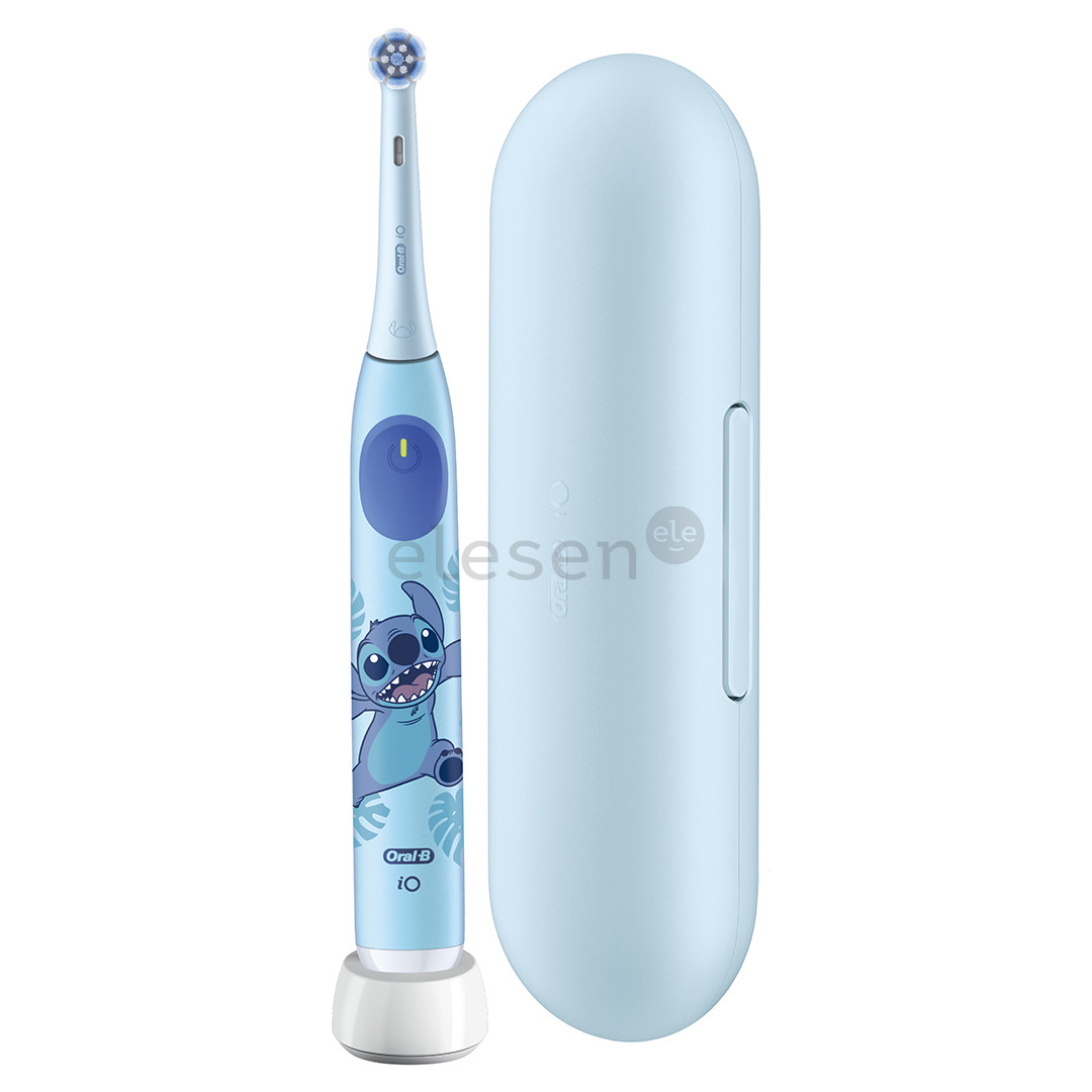 Braun Oral-B iO Kids, Disney, Stitch, mėlynas - Elektrinis dantų šepetėlis + kelioninis dėklas
