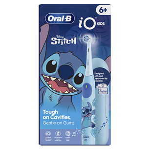 Braun Oral-B iO Kids, Disney, Stitch, mėlynas - Elektrinis dantų šepetėlis + kelioninis dėklas