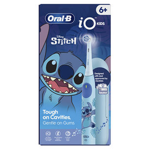 Braun Oral-B iO Kids, Disney, Stitch, mėlynas - Elektrinis dantų šepetėlis + kelioninis dėklas