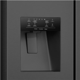 Hisense, NoFrost, 614 L, aukštis 179 cm, juodas - SBS Šaldytuvas