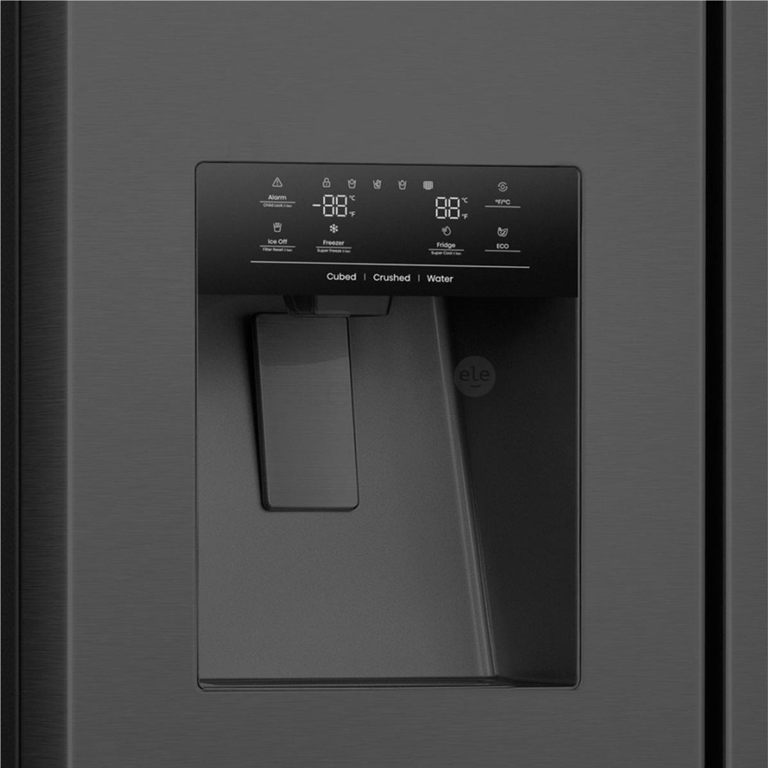 Hisense, NoFrost, 614 L, aukštis 179 cm, juodas - SBS Šaldytuvas