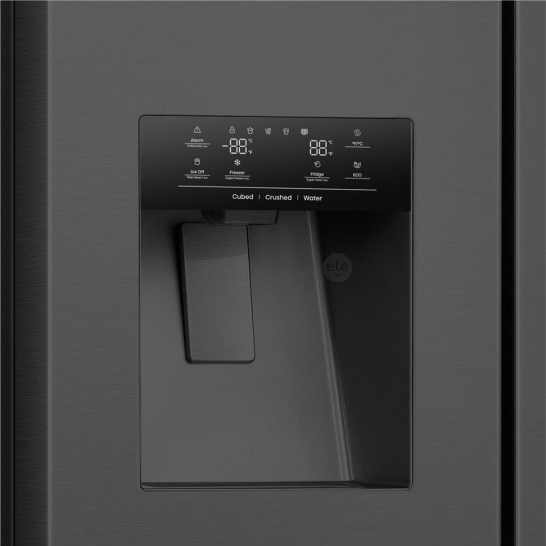 Hisense, NoFrost, 614 L, aukštis 179 cm, juodas - SBS Šaldytuvas