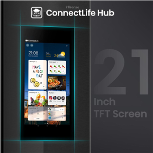 Hisense, NoFrost, 614 L, aukštis 179 cm, juodas - SBS Šaldytuvas