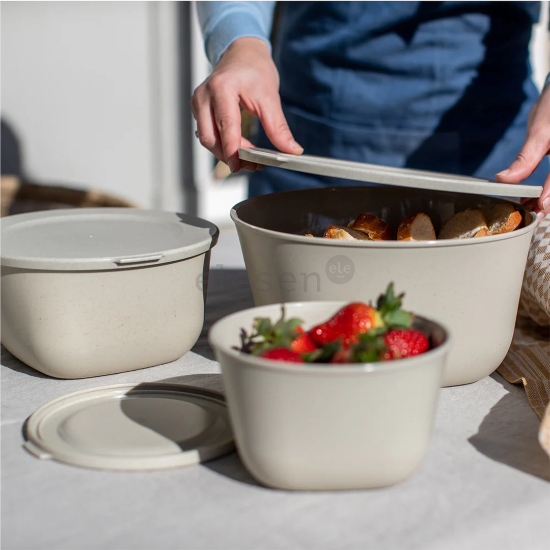 Koziol CONNECT BOX SET STOCKHOLM, set of 3, light brown - Box set