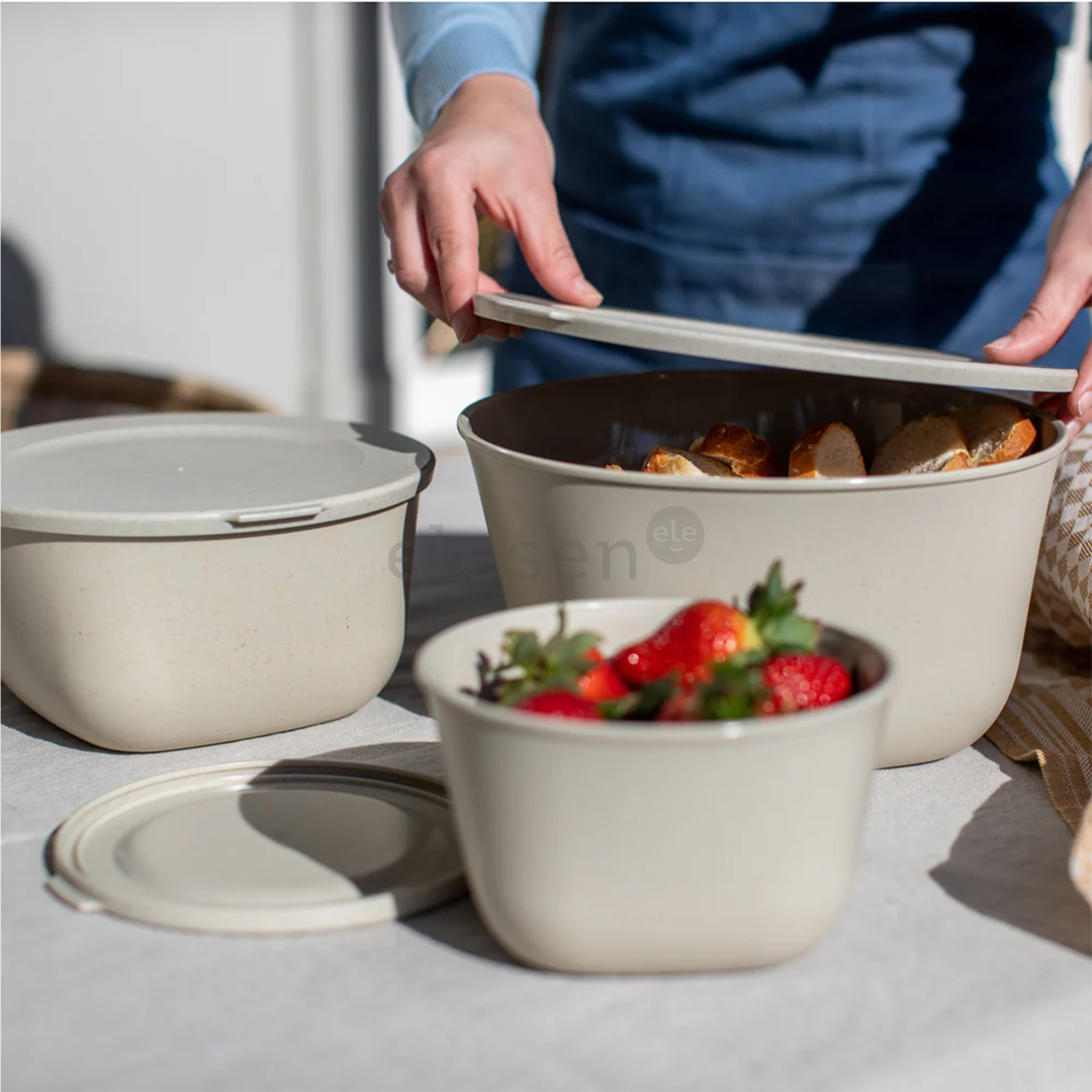 Koziol CONNECT BOX SET STOCKHOLM, set of 3, light brown - Box set