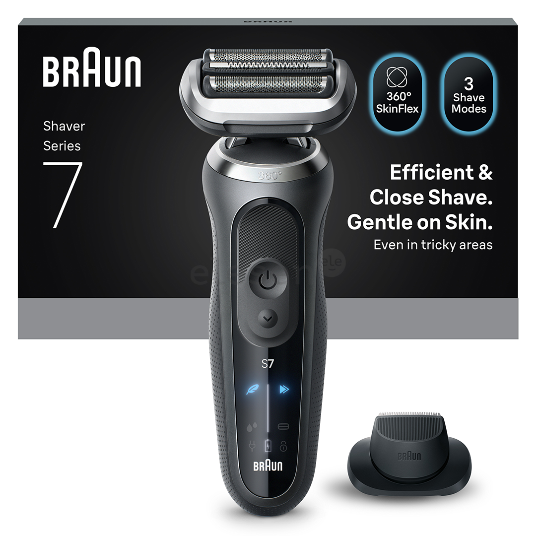 Braun, series 7, Wet & Dry, pilkas - Skustuvas