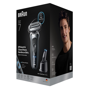 Braun, series 7, Wet & Dry, pilkas - Skustuvas