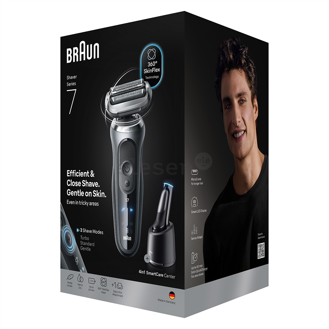 Braun, series 7, Wet & Dry, grey - Shaver
