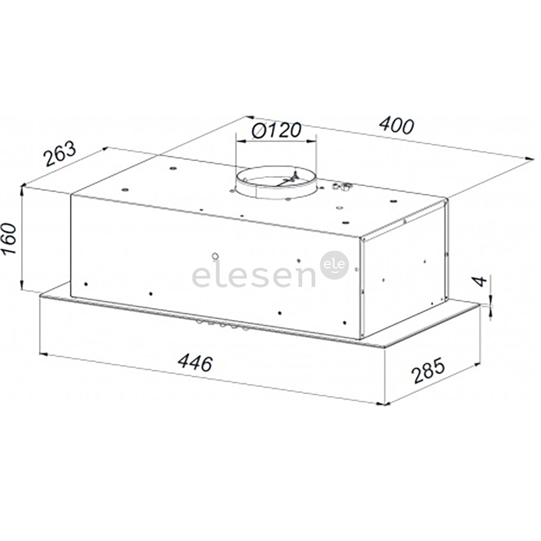 Schlosser, 305 m³/val., plotis 45 cm, baltas - Įmontuojamas gartraukis