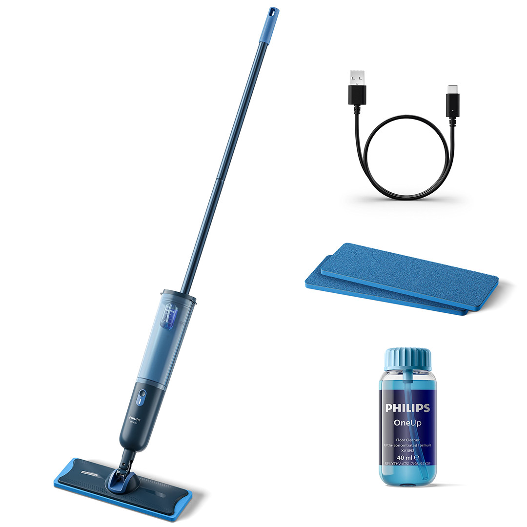 Philips OneUp 3000 Series, mėlyna - Elektrinė grindų šluota