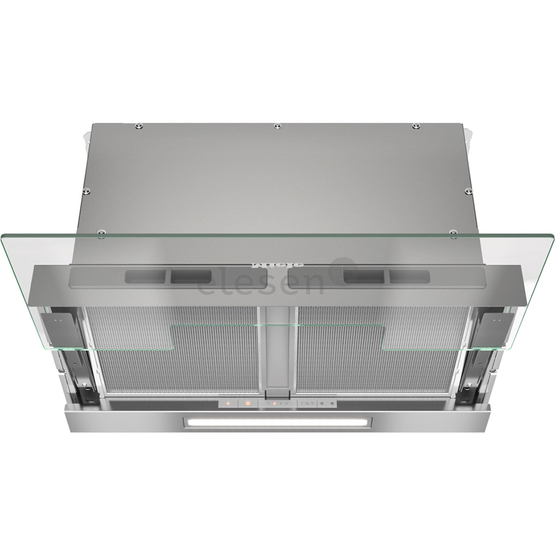 Miele, 600 m³/h, width 56.1 cm, transparent glass - Built-in cooker hood
