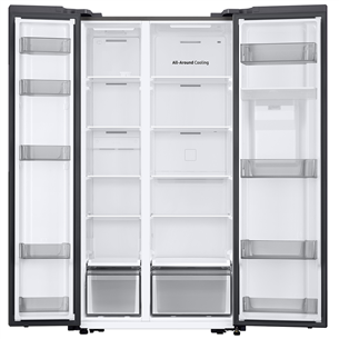 Samsung, NoFrost, 578 л, высота 178 см, серебристый - SBS-холодильник