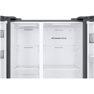 Samsung, NoFrost, 578 л, высота 178 см, серебристый - SBS-холодильник