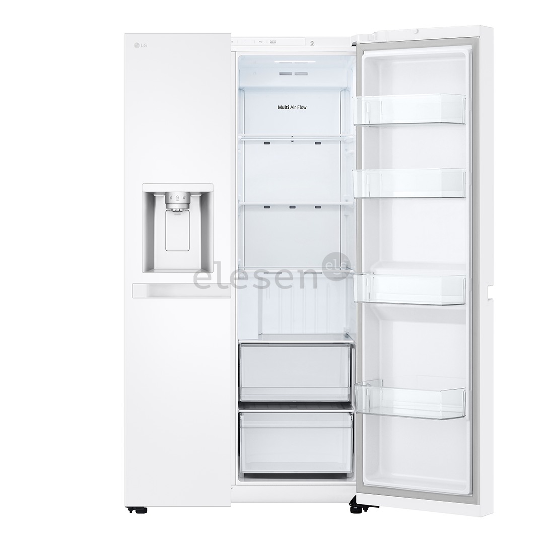 LG, Water & Ice Dispenser, 638 L, aukštis 179 cm, baltas - SBS Šaldytuvas