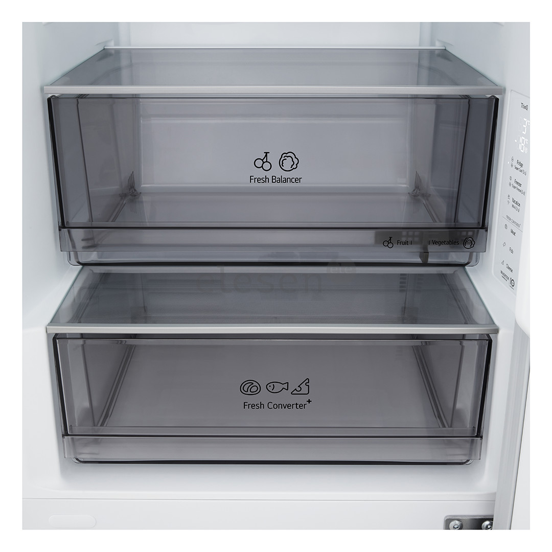 LG, NoFrost, 333 L, aukštis 186 cm, sidabro spalvos - Šaldytuvas