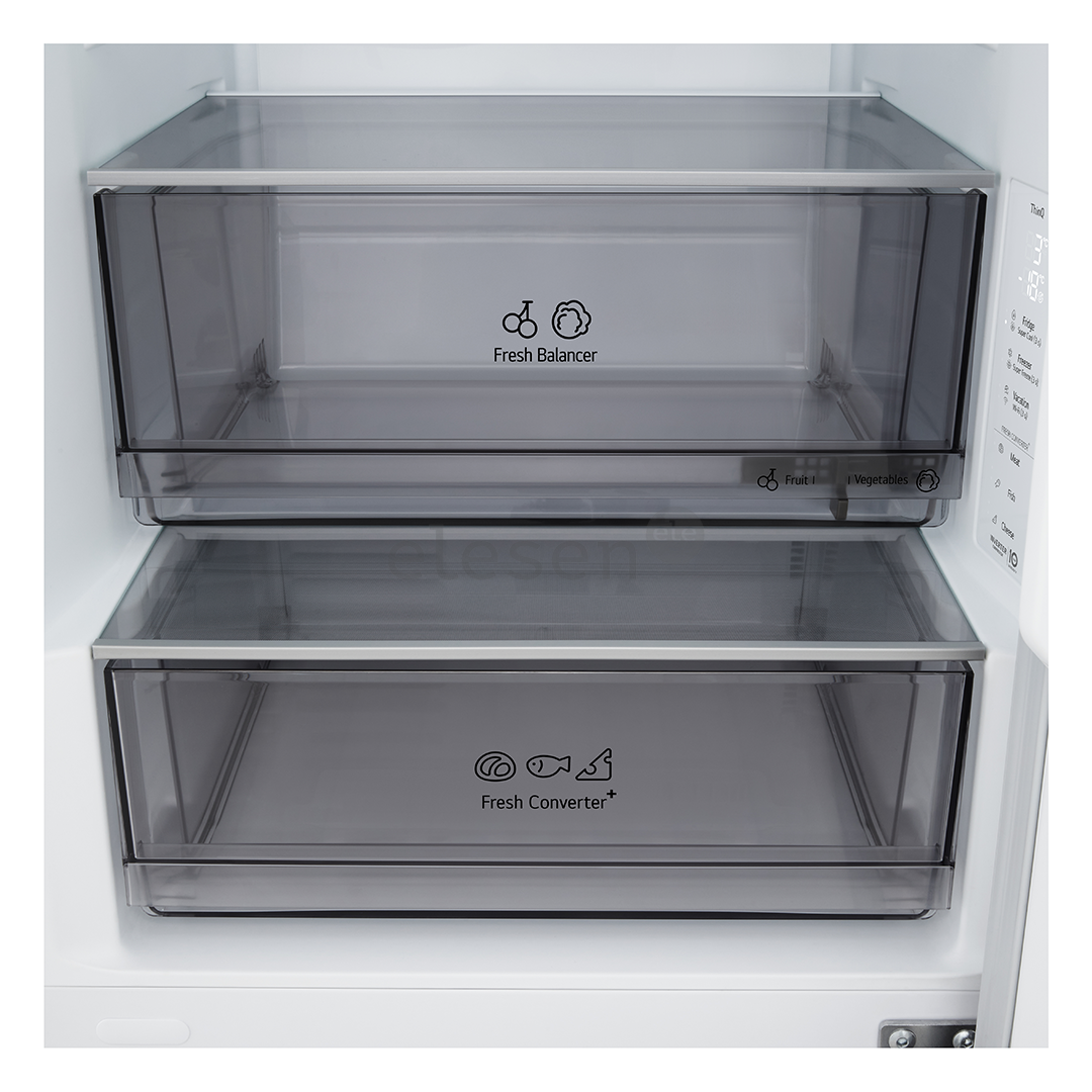 LG, NoFrost, 333 L, aukštis 186 cm, sidabro spalvos - Šaldytuvas