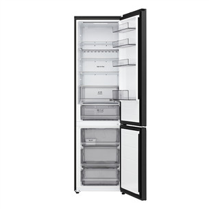 LG, NoFrost, 375 L, aukštis 203 cm, juodo nerūdijančio plieno - Šaldytuvas