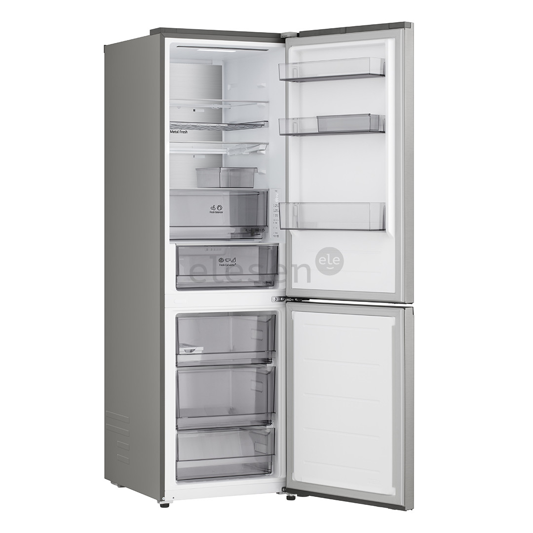 LG, NoFrost, 333 L, aukštis 186 cm, sidabro spalvos - Šaldytuvas