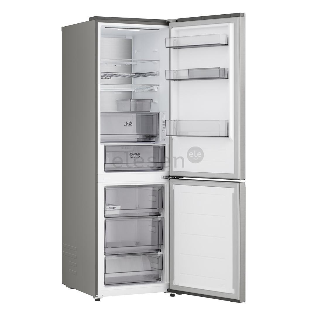 LG, NoFrost, 333 L, aukštis 186 cm, sidabro spalvos - Šaldytuvas