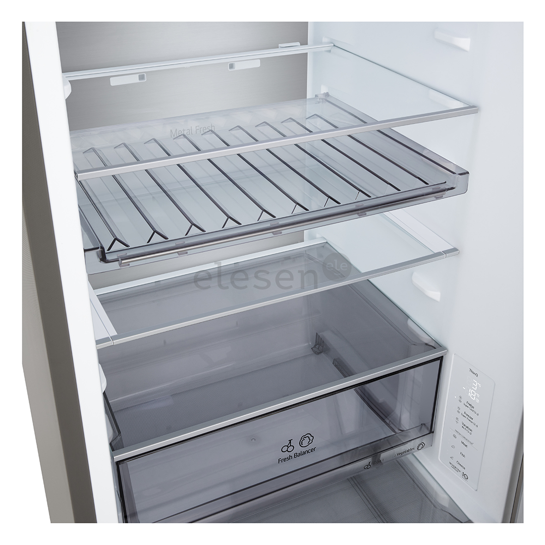 LG, NoFrost, 333 L, aukštis 186 cm, sidabro spalvos - Šaldytuvas