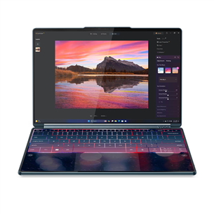 Lenovo Yoga Book 9i Gen 10, 14'', WQXGA+, OLED, 120 Гц, Ultra 7, 32 ГБ, 1 ТБ, W11P, ENG, синий - Ноутбук 83KJ000BNT