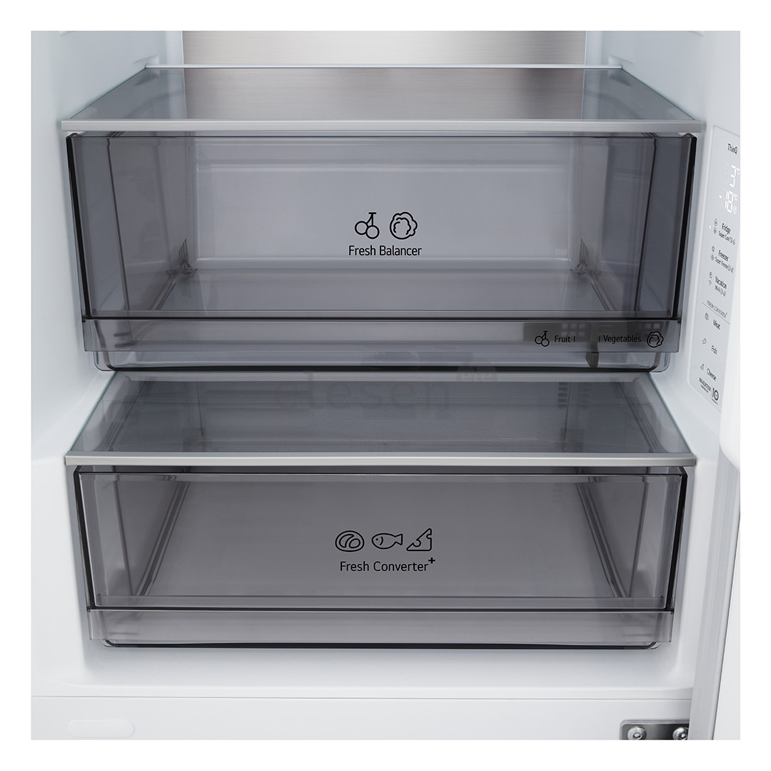 LG, NoFrost, 333 L, aukštis 186 cm, baltas - Šaldytuvas