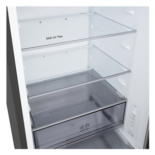 LG, Total No Frost, 333 L, aukštis 186 cm, matinis juodas - Šaldytuvas