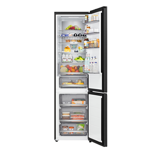 LG, Total No Frost, 375 L, aukštis 203 cm, juodo nerūdijančio plieno - Šaldytuvas