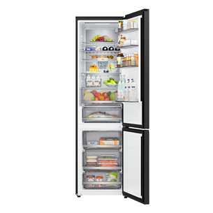 LG, Total No Frost, 375 L, aukštis 203 cm, juodo nerūdijančio plieno - Šaldytuvas