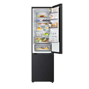 LG, Total No Frost, 375 L, aukštis 203 cm, juodo nerūdijančio plieno - Šaldytuvas