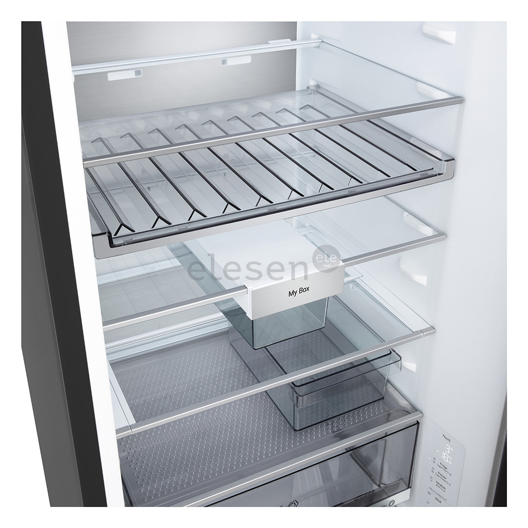 LG, Total No Frost, 375 L, aukštis 203 cm, juodo nerūdijančio plieno - Šaldytuvas