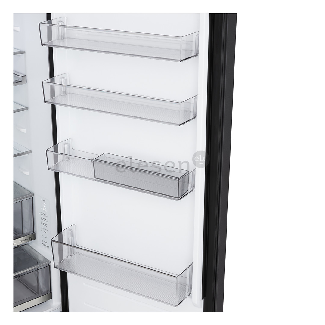 LG, Total No Frost, 375 L, aukštis 203 cm, juodo nerūdijančio plieno - Šaldytuvas