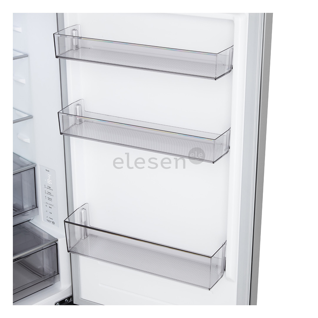 LG, Total No Frost, 333 L, aukštis 186 cm, sidabro spalvos - Šaldytuvas