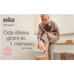 Braun Silk epil 7, baltas/rožinis - Epiliatorius