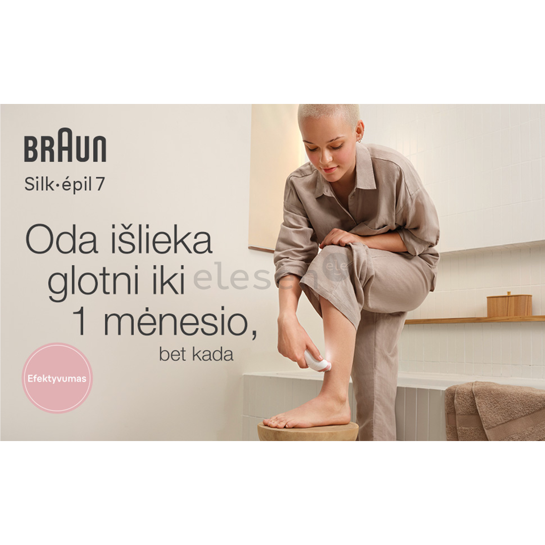 Braun Silk epil 7, baltas/rožinis - Epiliatorius